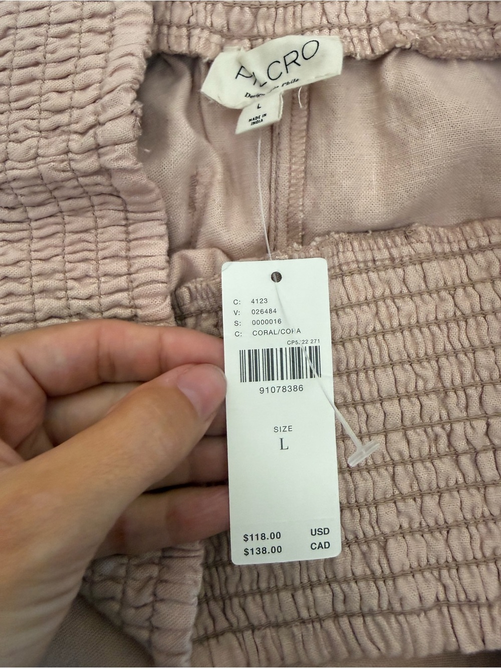 NWT PILCRO Reese Pants Coral Size Large ANTHROPOLOGIE - Picture 8 of 10